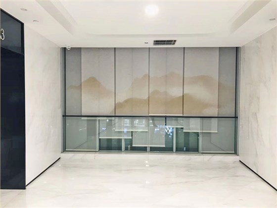 珀莱雅杭州总部图案窗帘项目1