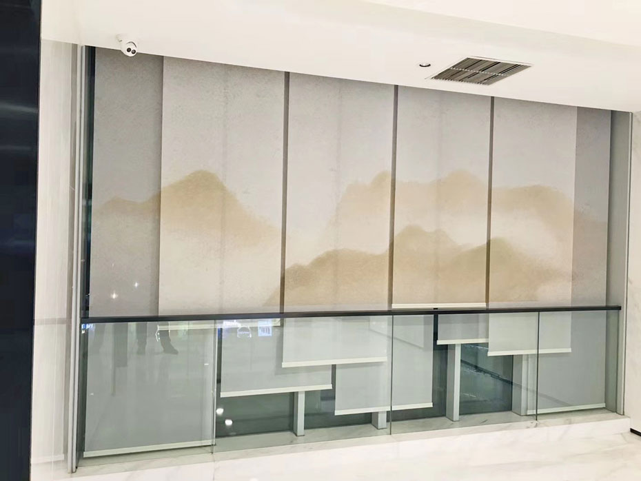 珀莱雅杭州总部图案窗帘项目3